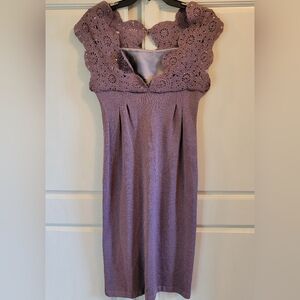 Vintage St. John Evening Berrywood Crochet Wool Dress